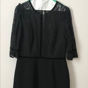 Black cocktail dress, 3/4 sleeves (L) Adelyn Rae